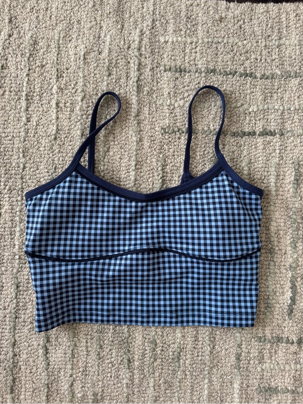 Abercrombie & Fitch Blue and Black Gingham Cami Top - Picture 2 of 6